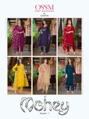 Ossm by mohey lunch a new fancy kurti pant and dupatta catlog at wholesale price  kurtis catalogs