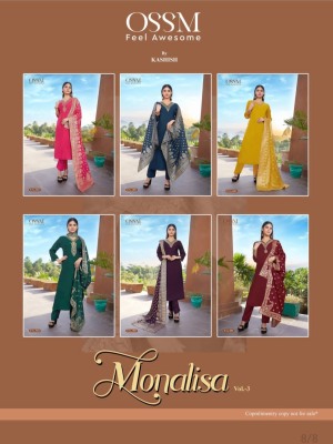 Ossm by monalisa vol 3 fancy kurti with pant with heavy dupatta at wholsale rate  kurtis catalogs