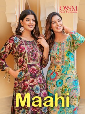 Ossm  maahi Premium Reyon Afghani collection of readymade printed kurti afghani pair catalogue