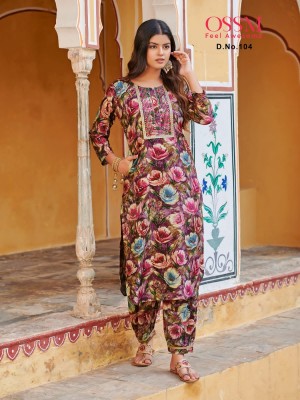 Ossm  maahi Premium Reyon Afghani collection of readymade printed kurti afghani pair catalogue kurtis catalogs