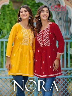 Ossm presents Nora vol 3 fancy western tunic short top Kurti catalogue wholesaler  Ossm Kurti catalogue