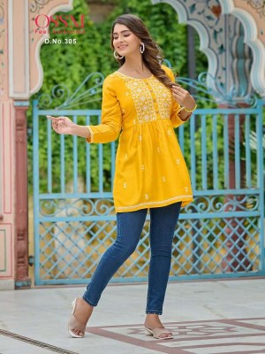 Ossm presents Nora vol 3 fancy western tunic short top Kurti catalogue wholesaler  kurtis catalogs