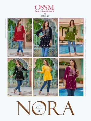 Ossm presents Nora vol 3 fancy western tunic short top Kurti catalogue wholesaler  kurtis catalogs