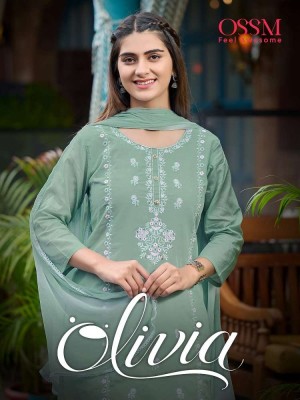 Ossm presents Olivia Festive collection 3pice Suits catalogue wholesale  Ossm Kurti catalogue