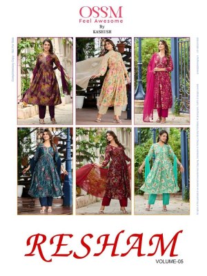 Ossm presents Resham vol 5 top pant dupatta  Alia cut wholesale Kurti catalogue  kurtis catalogs