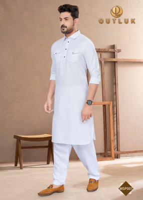 Outluk Pathani 1 pure cotton New Pathani  kurta catalogue wholesale   kurta pajama