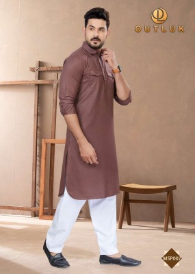 Outluk Pathani 1 pure cotton New Pathani  kurta catalogue wholesale   kurta pajama