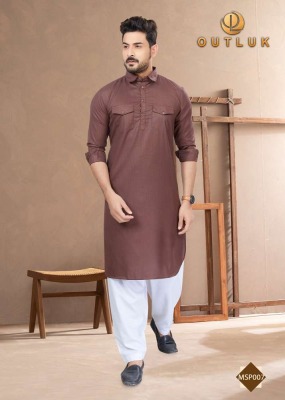 Outluk Pathani 1 pure cotton New Pathani  kurta catalogue wholesale   kurta pajama