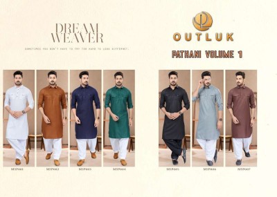 Outluk Pathani 1 pure cotton New Pathani  kurta catalogue wholesale   kurta pajama