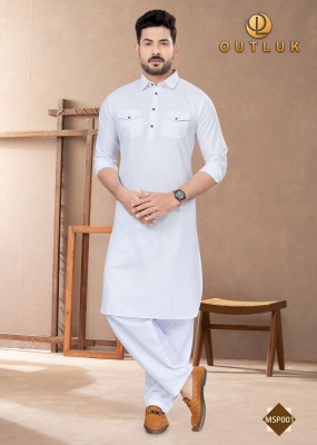 Outluk Pathani 1 pure cotton New Pathani  kurta catalogue wholesale   kurta pajama