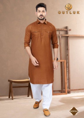 Outluk Pathani 1 pure cotton New Pathani  kurta catalogue wholesale   kurta pajama