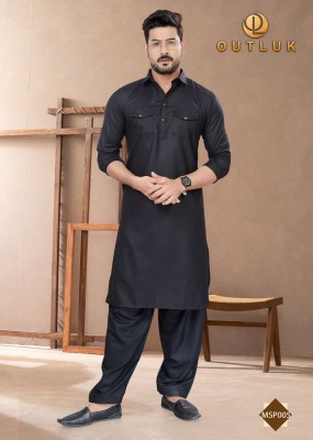 Outluk Pathani 1 pure cotton New Pathani  kurta catalogue wholesale   kurta pajama