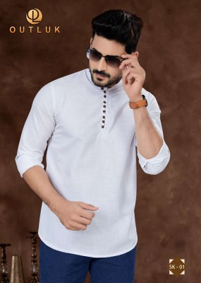 Outluk  Short Kurta Vol 1 new Short Pure Cotton Kurta catalogue buy wholesale rate  kurta pajama