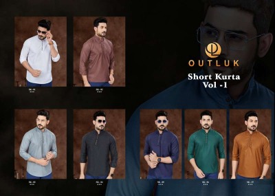 Outluk  Short Kurta Vol 1 new Short Pure Cotton Kurta catalogue buy wholesale rate  kurta pajama