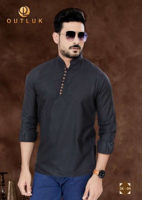 Outluk  Short Kurta Vol 1 new Short Pure Cotton Kurta catalogue buy wholesale rate  kurta pajama