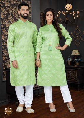 Outluk Vol 123 couple combo of Kurta with Payjama and Kurti with Pants set wholesale catalogue  kurtis catalogs