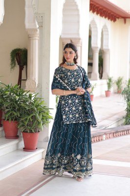 PREMIUM DESIGNER READYMADE TOP SHARARA-DUPATTA COLLECTIONS 2025 readymade suit catalogs