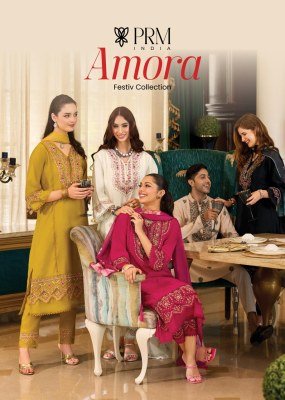 PRM India Amoro Roman Silk A Line Kurti Set with Embroidery, Handwork And Tabby Silk Digital Print Dupatta Wholesale wholesale catalogs