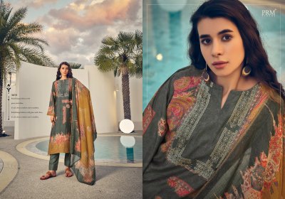 PRM Trendz present Roselyn pure masline silk embroidered printed unstitched suit material catalogue at low rate salwar kameez catalogs