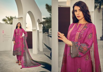 PRM Trendz present Roselyn pure masline silk embroidered printed unstitched suit material catalogue at low rate salwar kameez catalogs