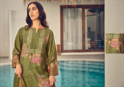 PRM Trendz present Roselyn pure masline silk embroidered printed unstitched suit material catalogue at low rate salwar kameez catalogs