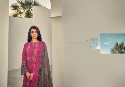 PRM Trendz present Roselyn pure masline silk embroidered printed unstitched suit material catalogue at low rate salwar kameez catalogs