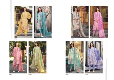 PRM Trendz present Tieran pure muslin silk digital printed dress material catalogue at wholesale price salwar kameez catalogs