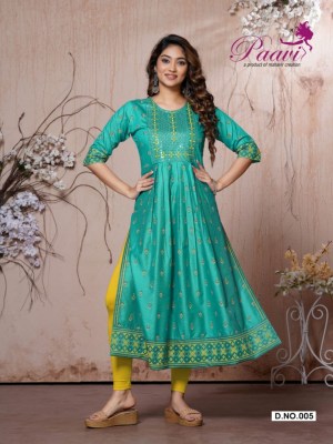 Paavi present kavya modal print embroidered kurti catalogue at low rate kurtis catalogs