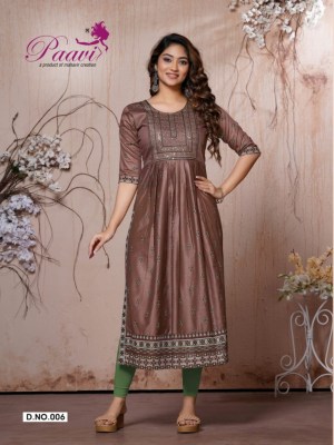 Paavi present kavya modal print embroidered kurti catalogue at low rate kurtis catalogs