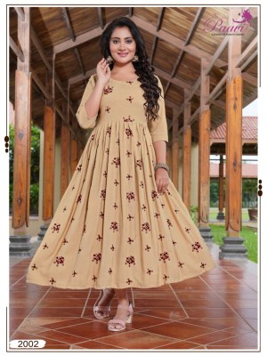 Paavis by Maisha present launch new rinkle cloth printed ghera style kurti catalogue at low rate kurtis catalogs