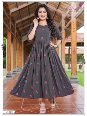 Paavis by Maisha present launch new rinkle cloth printed ghera style kurti catalogue at low rate kurtis catalogs