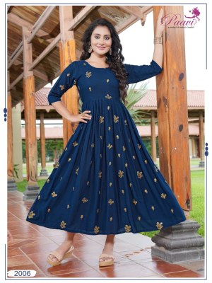 Paavis by Maisha present launch new rinkle cloth printed ghera style kurti catalogue at low rate kurtis catalogs