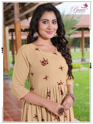 Paavis by Maisha present launch new rinkle cloth printed ghera style kurti catalogue at low rate kurtis catalogs