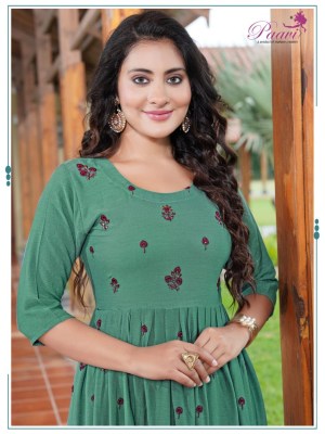 Paavis by Maisha present launch new rinkle cloth printed ghera style kurti catalogue at low rate kurtis catalogs