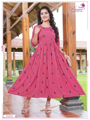 Paavis by Maisha present launch new rinkle cloth printed ghera style kurti catalogue at low rate kurtis catalogs