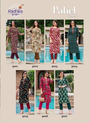 Pahel vol 9 by Radhika lifestyle Heavy reyon Printed readymade suit catalogue at affordable rate readymade suit catalogs