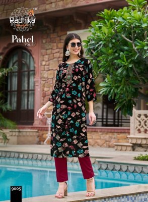 Pahel vol 9 by Radhika lifestyle Heavy reyon Printed readymade suit catalogue at affordable rate readymade suit catalogs