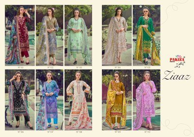 Pakiza Prints Ziaaz Vol-1 Designer Unstitched Lawn with Heavy Embroidery And Mal Mal Dupatta Wholesale dress material catalogs