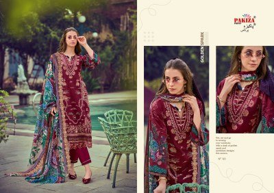 Pakiza Prints Ziaaz Vol-1 Designer Unstitched Lawn with Heavy Embroidery And Mal Mal Dupatta Wholesale dress material catalogs