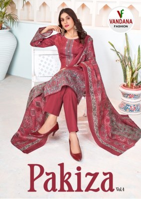 Pakiza vol 4 by Vandana fashion fancy soft cotton unstitched salwar suit catalogue  Vandana Fashion