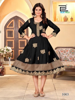 Palki by Blue hills Presenting New Reyon Anarkali Kurti Catalogue at affordable rate kurtis catalogs