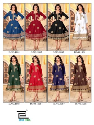 Palki by Blue hills Presenting New Reyon Anarkali Kurti Catalogue at affordable rate kurtis catalogs