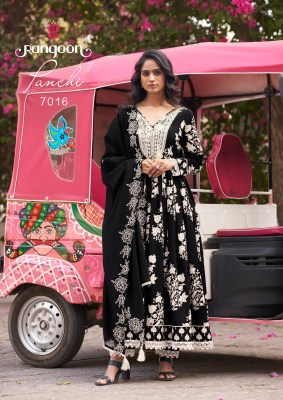 Panchi by Rangoon Pure Cotton Printed Mirror Khatli work readymade suit catalogue at low rate Rangoon