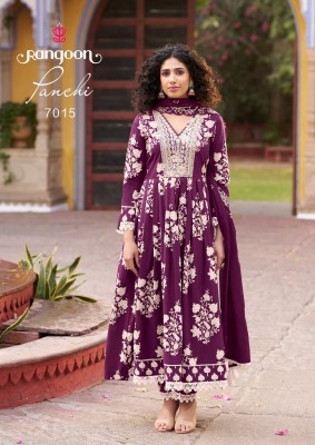Panchi by Rangoon Pure Cotton Printed Mirror Khatli work readymade suit catalogue at low rate readymade suit catalogs