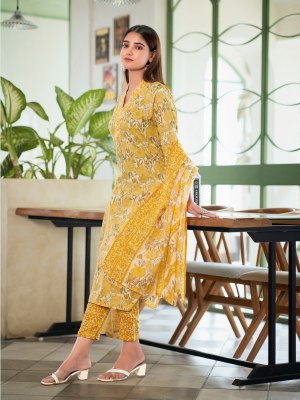 Parra Studio by Cotton House exclusive foil printed kurti pant and dupatta catalogue at low rate readymade suit catalogs