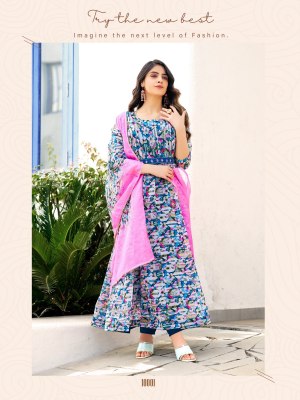 Parra Studio by sangam soft digital printed organza anarkali kurti pant and dupatta at affordable rate kurtis catalogs