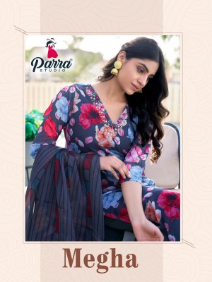 Parra Studio present Megha exclusive designer kurti pant and dupatta pair catalogue at low rate Parra studio