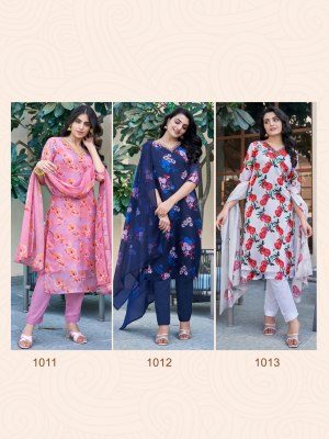 Parra Studio present Megha exclusive designer kurti pant and dupatta pair catalogue at low rate readymade suit catalogs