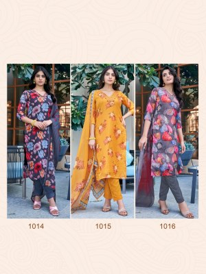 Parra Studio present Megha exclusive designer kurti pant and dupatta pair catalogue at low rate readymade suit catalogs