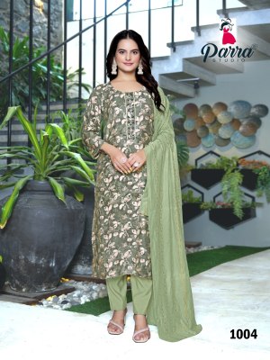 Parra by Saloni Modal chanderi printed Khatli work readymade suit catalogue at affordable rate readymade suit catalogs